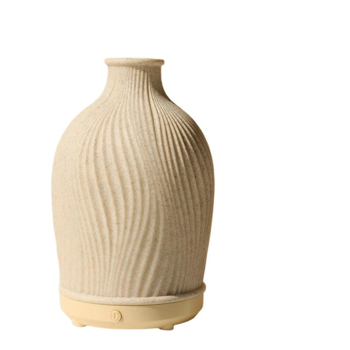 formet ultrasonisk aroma diffuser – Elegant aroma diffuser med beroligende LED-belysning Skanto