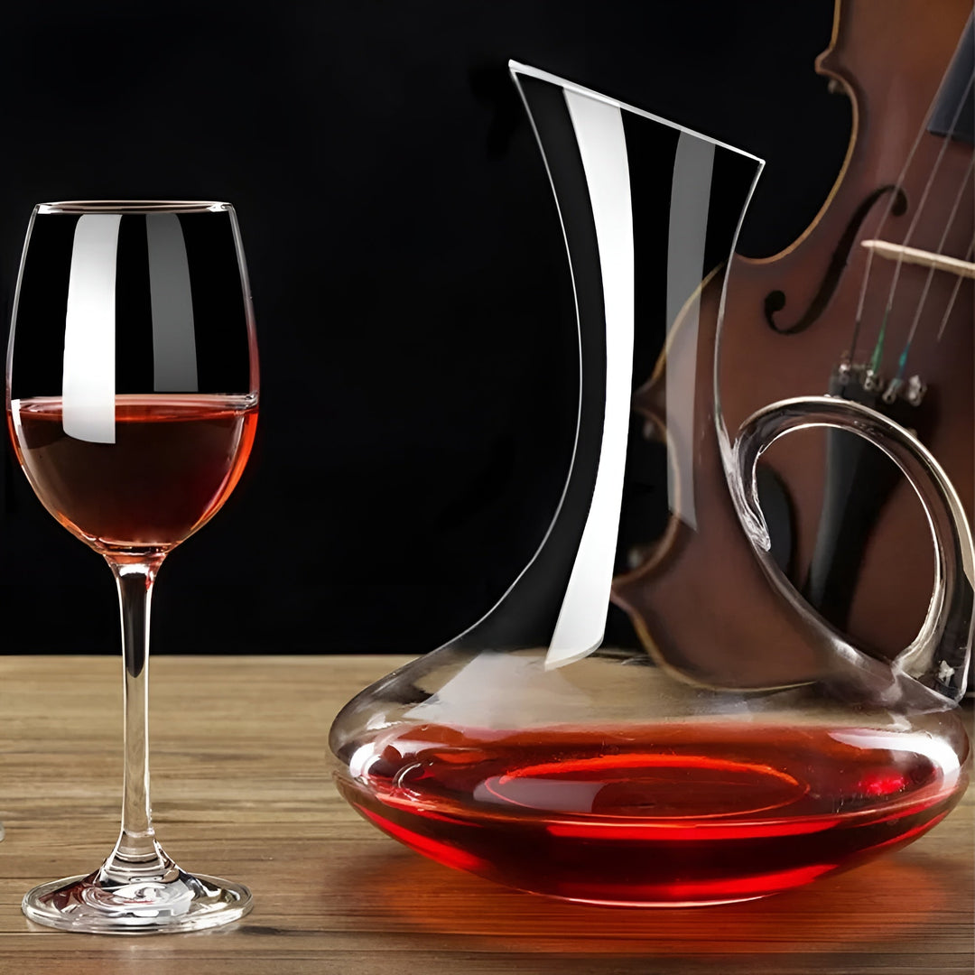 Krystall vin karaff – Håndlaget Elegant | 1500 ml Ideell for barer, leiligheter og kontorer | Skanto