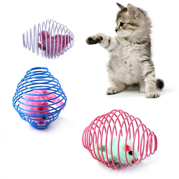 Stretchable kattleketøy baller med burrotter Skanto