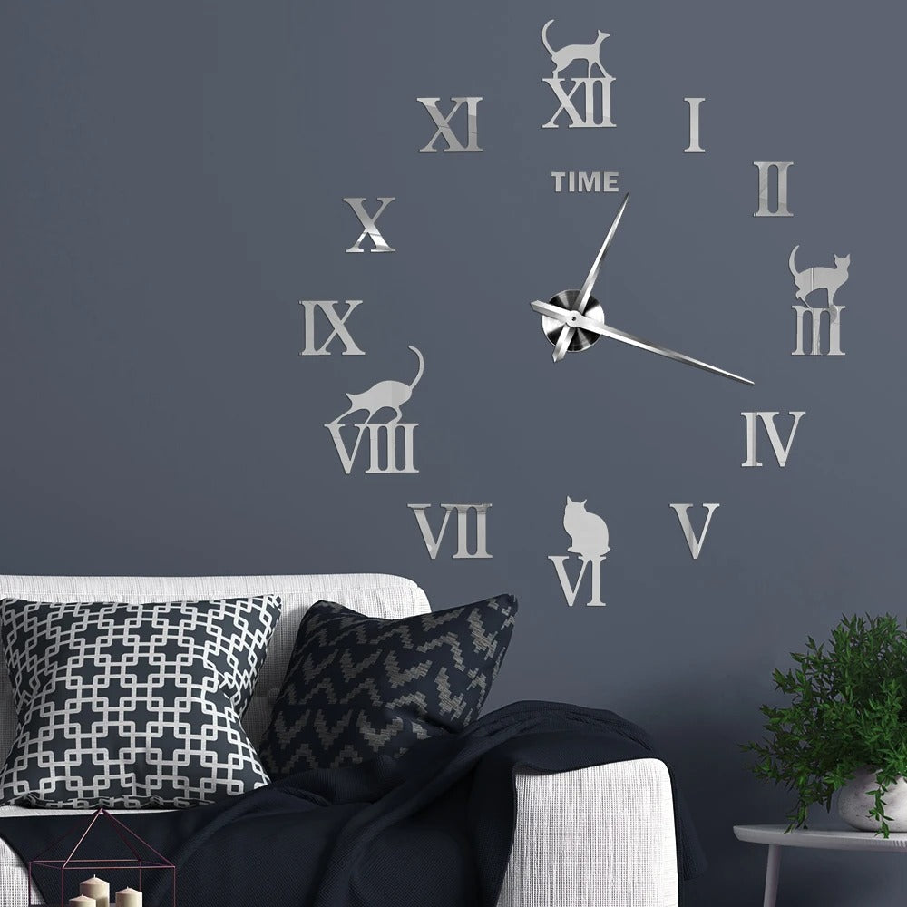 DecoHorloge – Stor 3D Veggur for Innendørs Dekorasjon