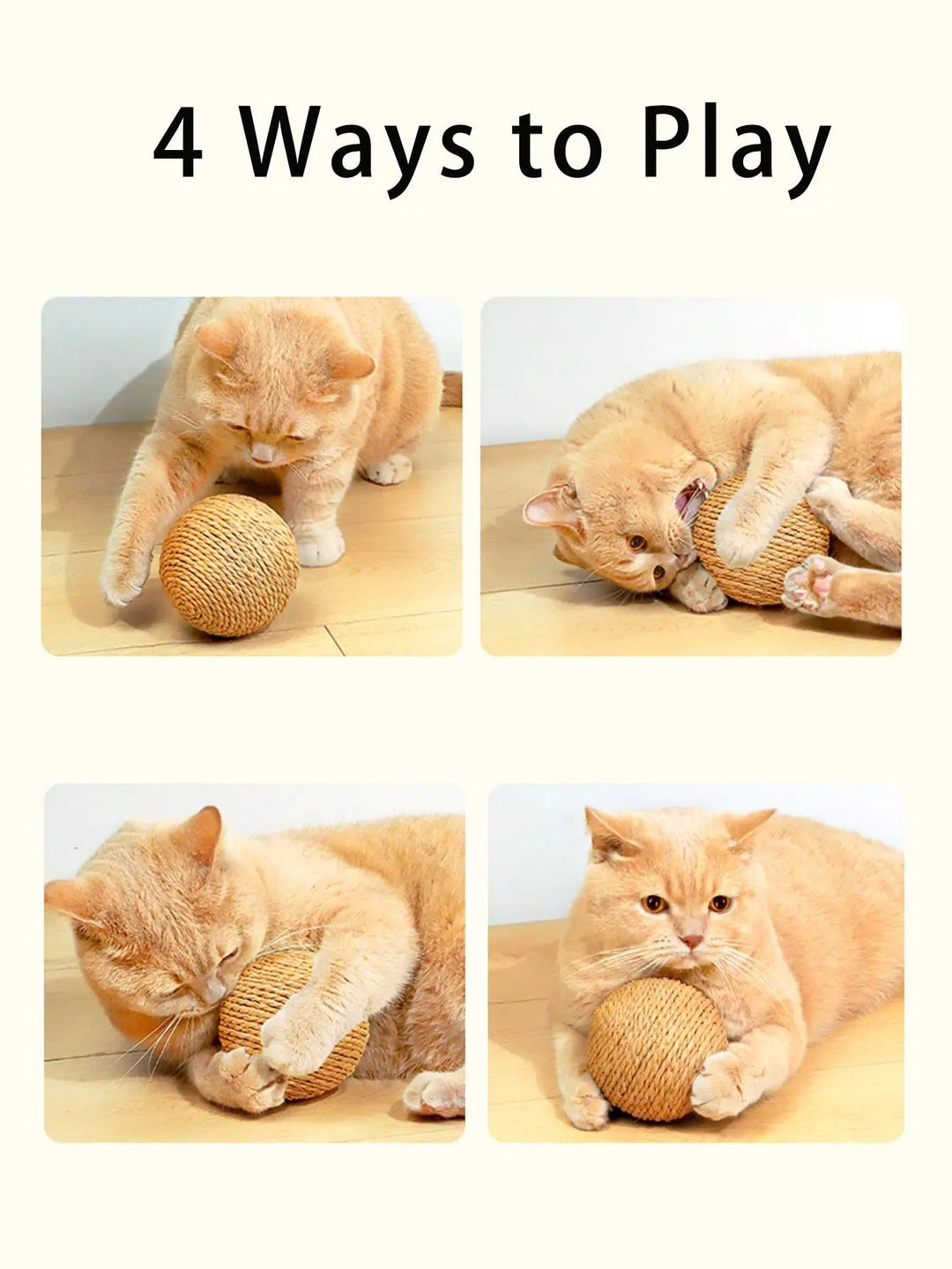 10CM Interaktiv Sisal Katt Kloreball Skålift