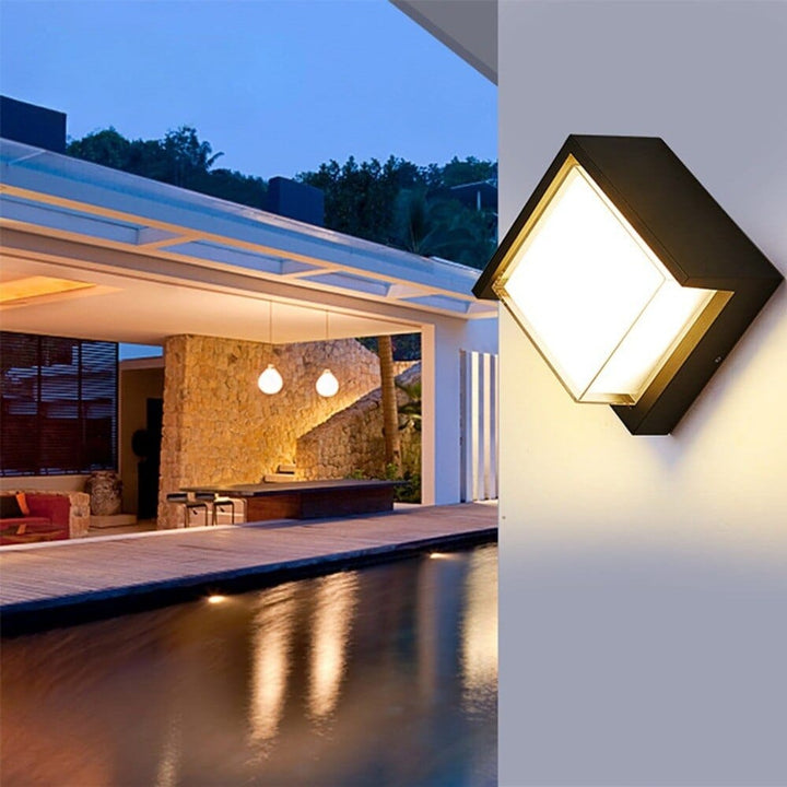 Bevegelsessensor utendørs vegglampe – Moderne aluminiumdesign | Skanto
