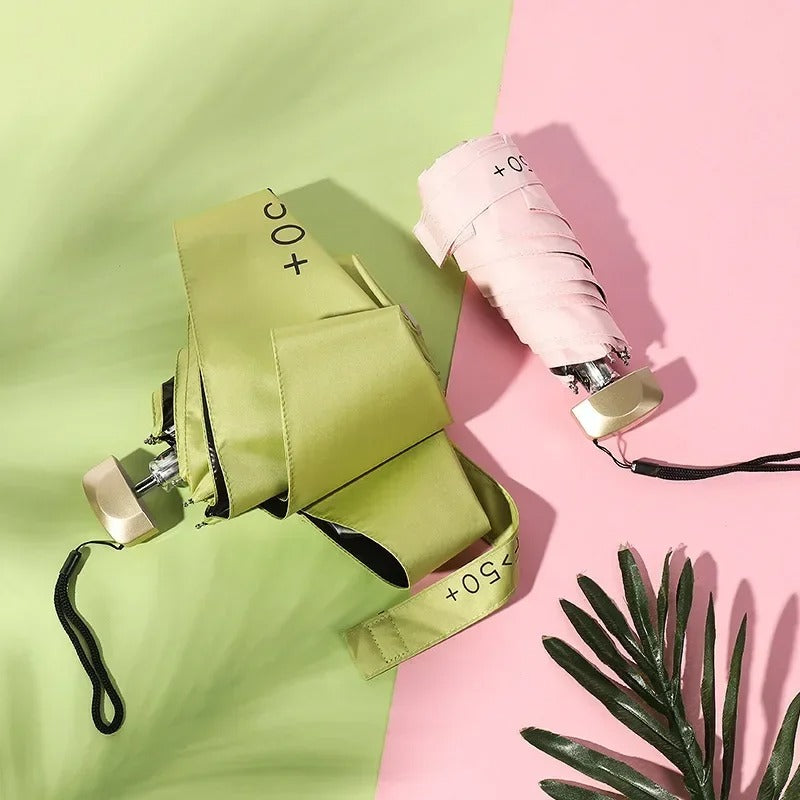 Sammenleggbar Mini Paraply Solara – Kompakt, UV beskyttelse & Vindbestandig | Skanto