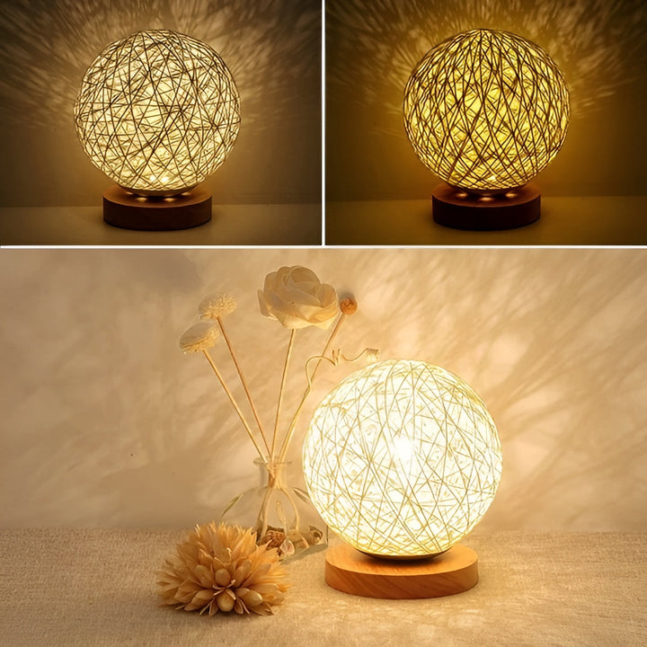 TwineGlow Light – Moderne USB-oppladbar Skantoe-rottinglampe