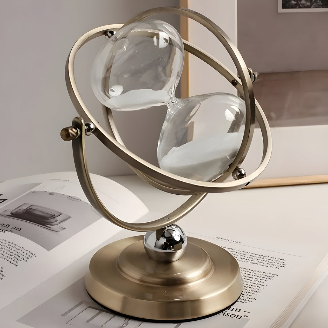 Globeformet timeglass – vintage-utseende, antikk stil for stue eller kontor