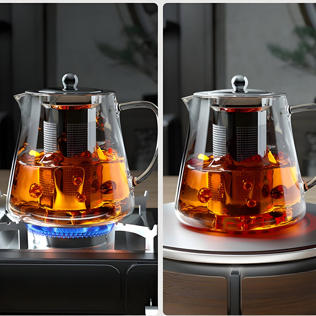 CrystalBrew Cup - Varmeresistent glass med rustfritt stålfilter | Skanto