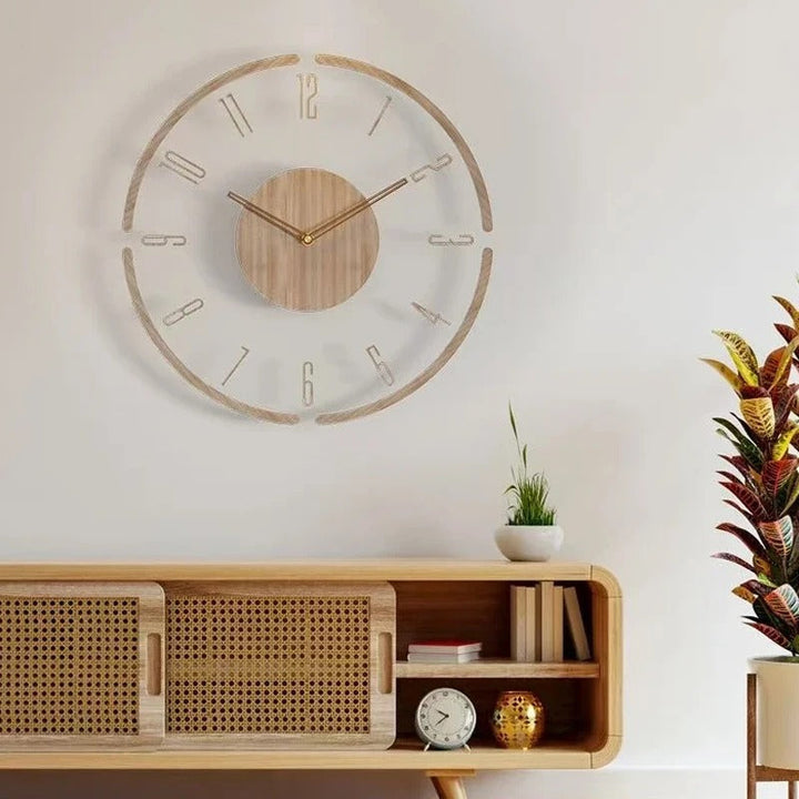 Nordisk Treveggklokke – Tidløs Minimalisme | Skanto