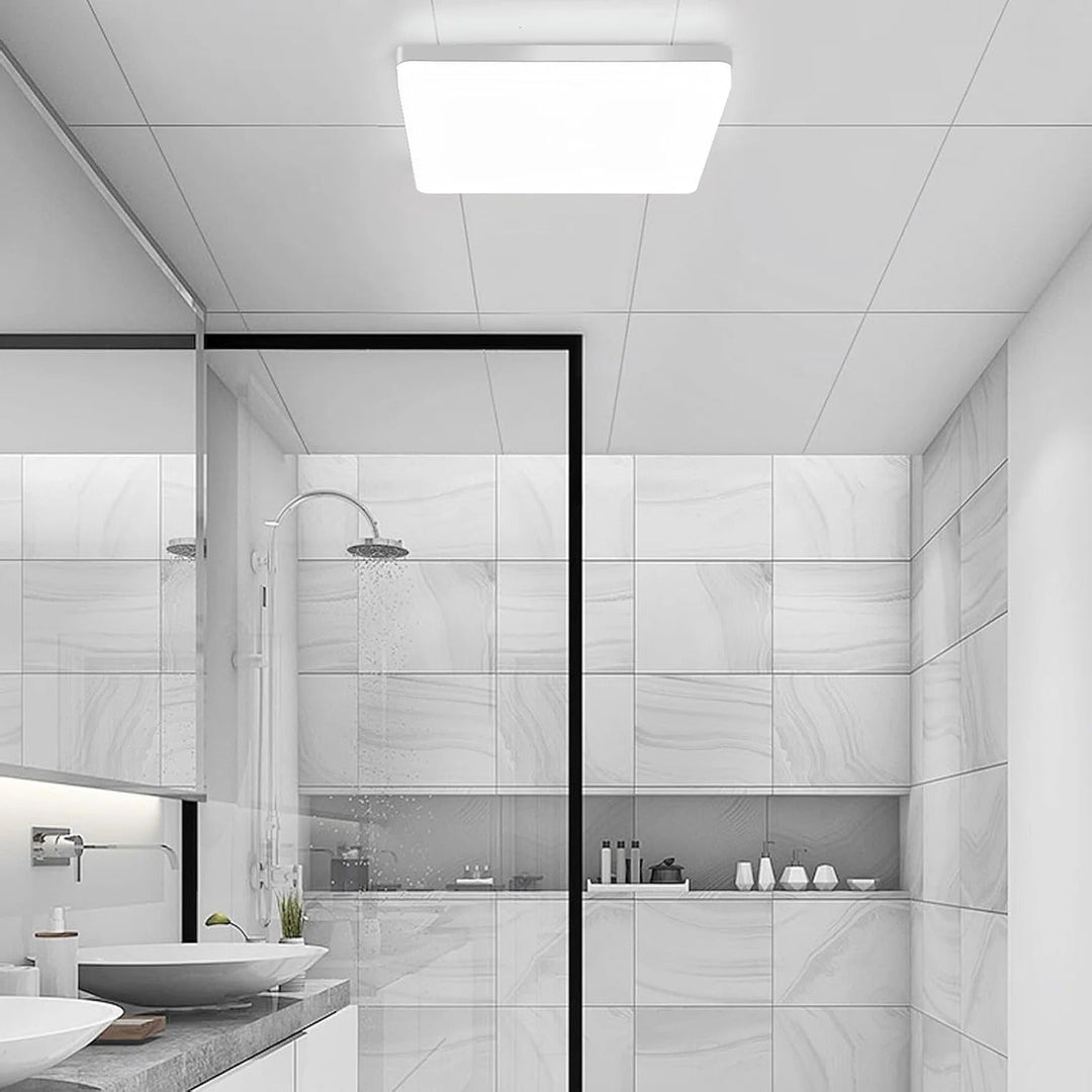Firkantet LED Taklampe – Jevn, Behagelig Lys | Egnet for Stue & Bad | Skanto