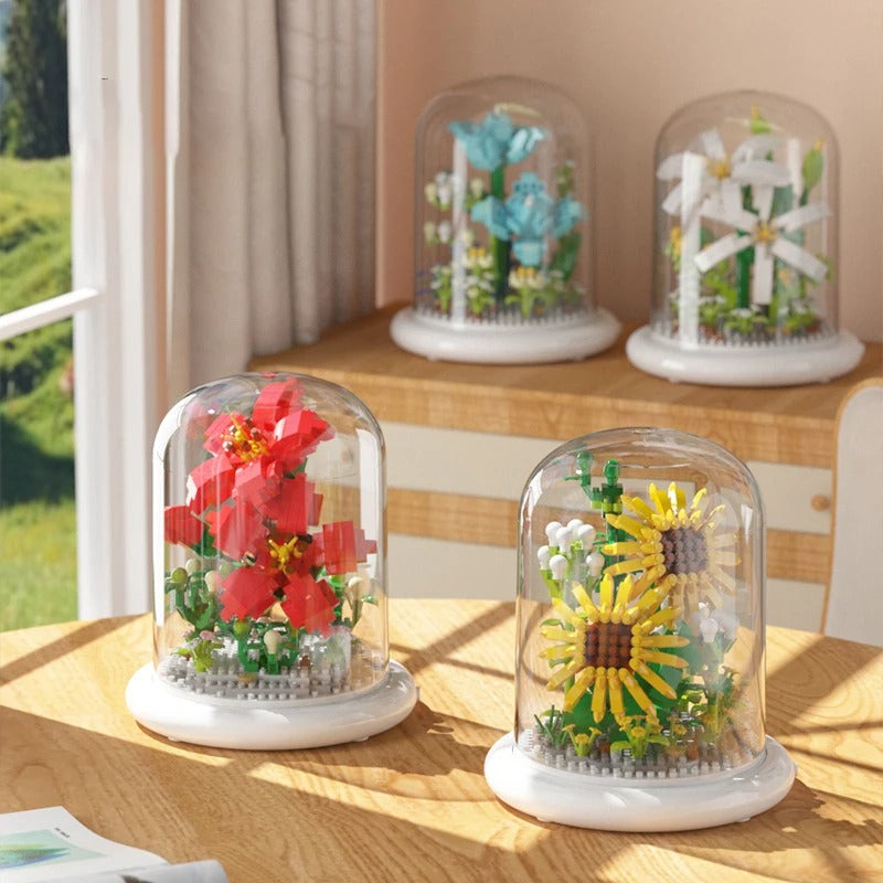 Skanto | Elegant byggekloss blomst i et glass