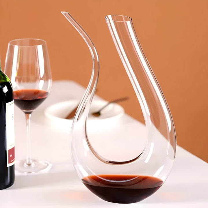 Vinkaraffel med aerator - HåndSkantoåst og stilig - 1500 ml for bar og hjem - Skantoyfritt glass | Skanto