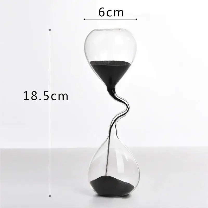 Skanto | Curvy Black Hourglass | Glass
