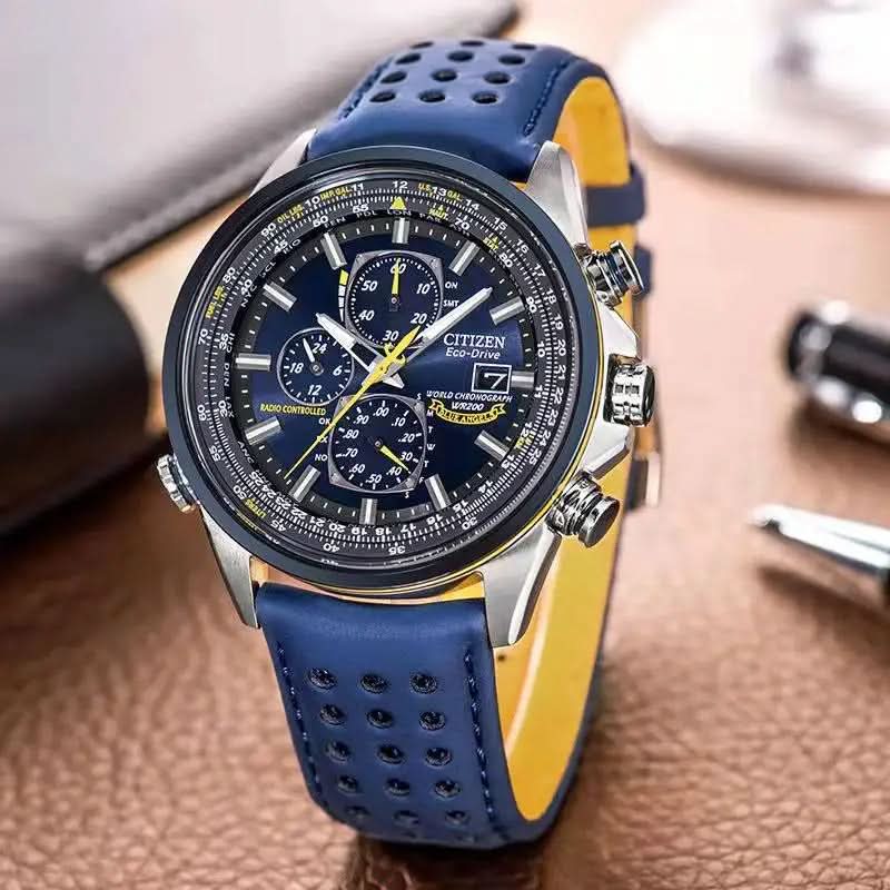 Skanto | Herre's Rustfritt Stål Chronograph Klokke med Kalender