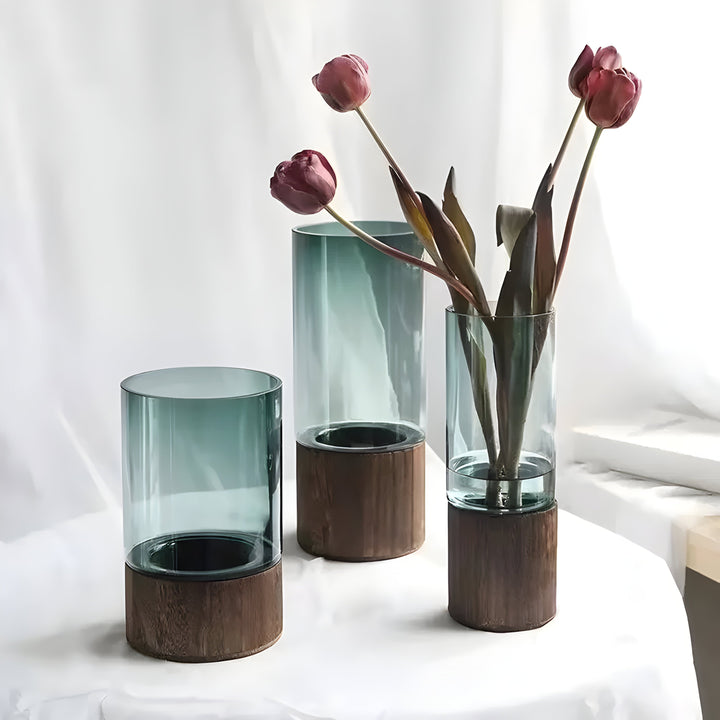 TranquilSkantooom Vase – Europeisk Hydroponics Tre og Glass Vase | Skanto