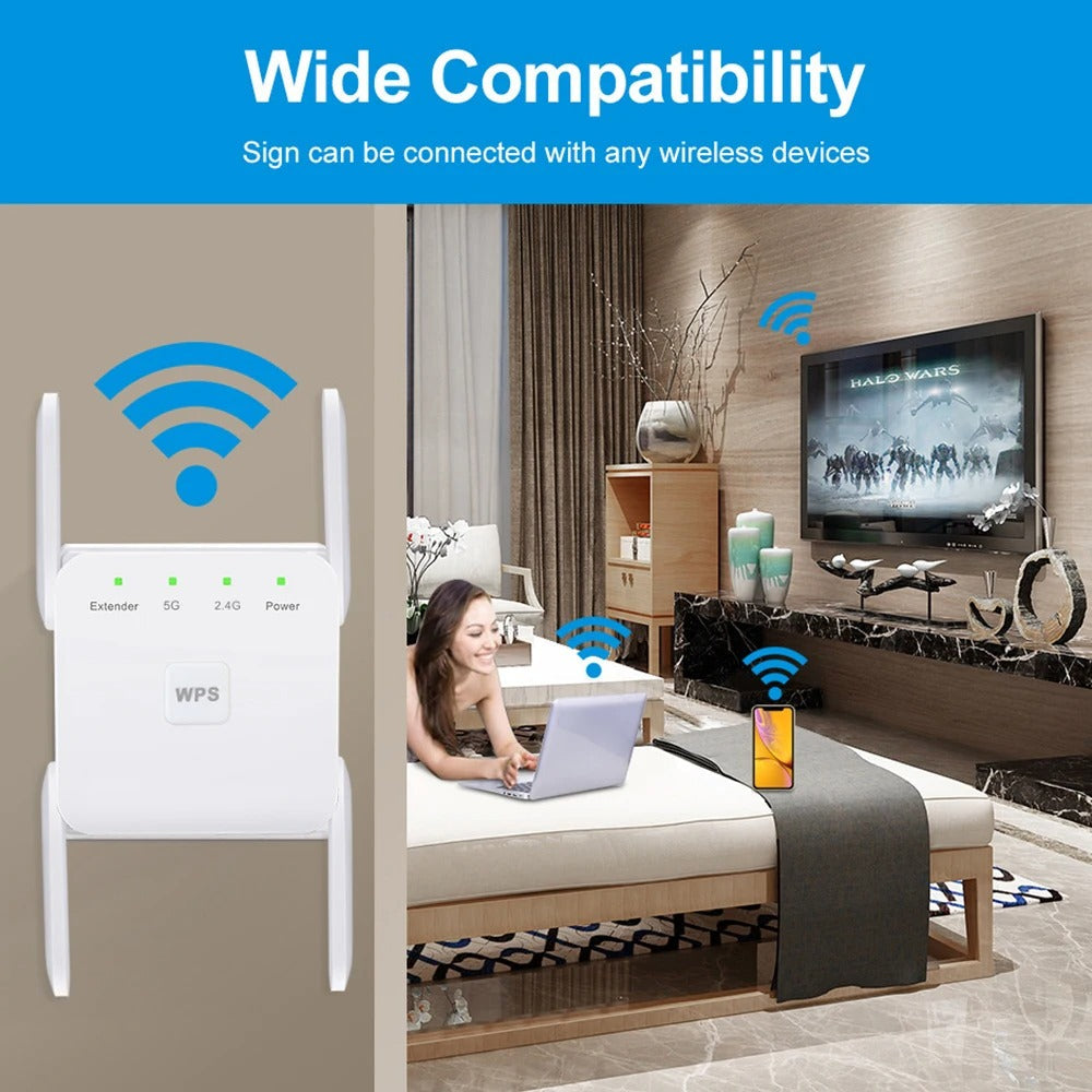 Skanto | WiFi Extender UK – Øk internett-signalet ditt hjemme med superkraftig WiFi-repeater