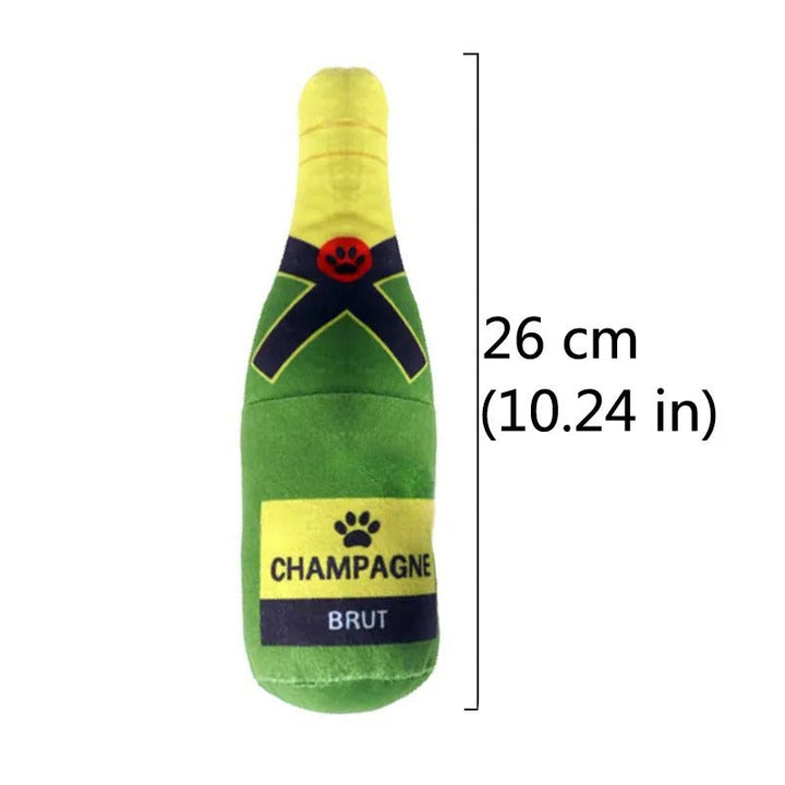 Champagne Flaske Form Hund Leketøy Bolle
