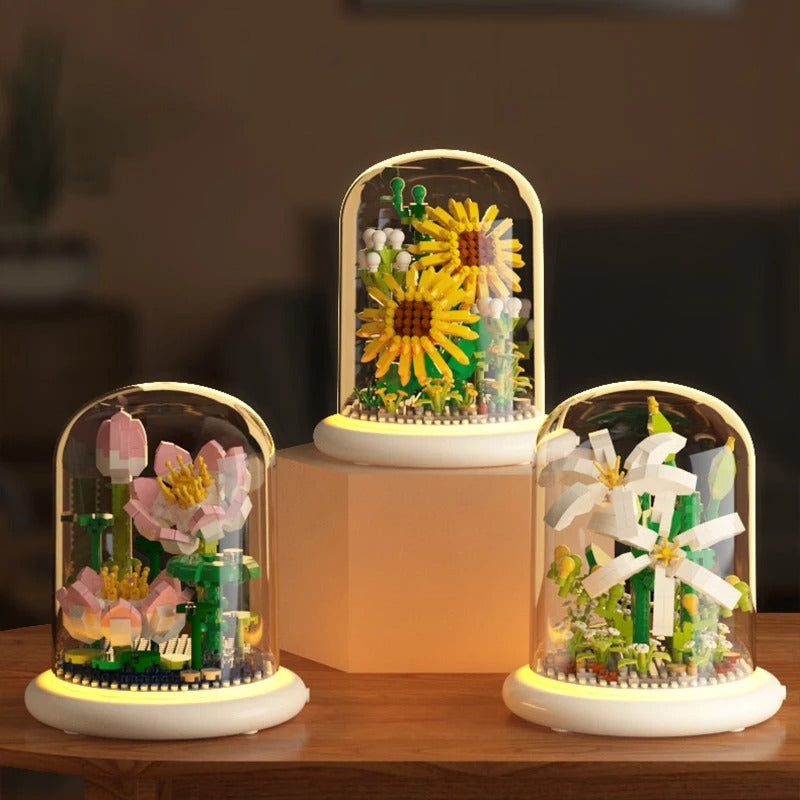 Skanto | Elegant byggekloss blomst i et glass