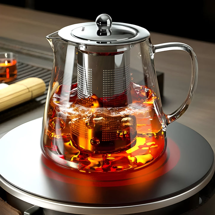 CrystalBrew Cup - Varmeresistent glass med rustfritt stålfilter | Skanto