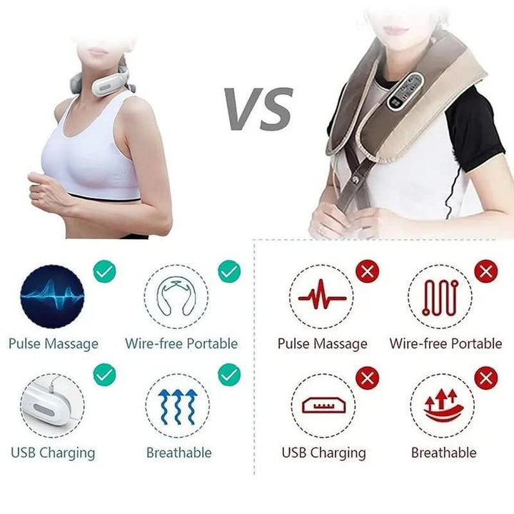 Skanto | 4-in-1 Nackenmassagegerät | Wärme- und Vibrationsfunktion | Weiß