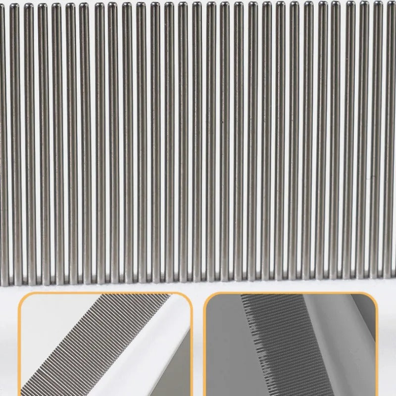 Pet Hair Shedding Comb Rustfritt Stål Loppere Comb Skanto