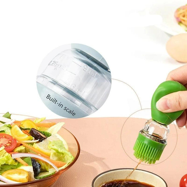 Skanto | Oljedispenser med silikonbørste – Presis dosering & Enkel påføring for matlaging & grilling