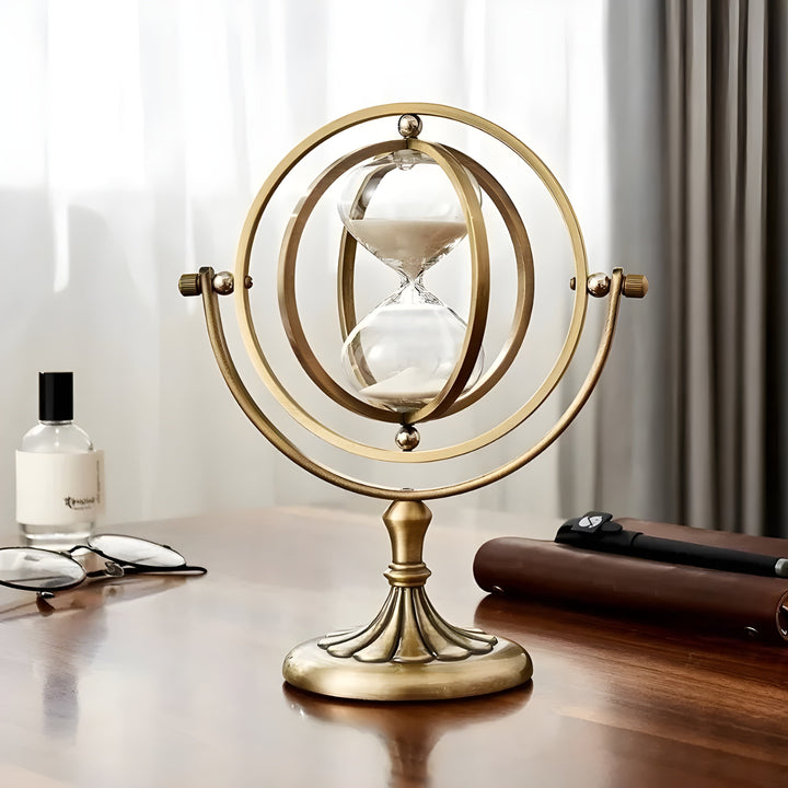 Globeformet timeglass – vintage-utseende, antikk stil for stue eller kontor