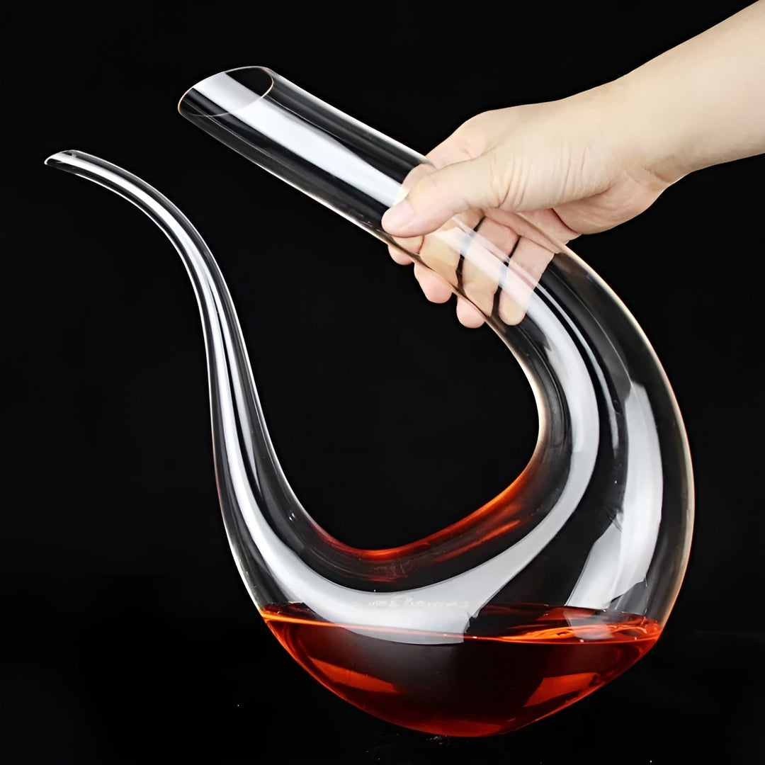 Vinkaraffel med aerator - HåndSkantoåst og stilig - 1500 ml for bar og hjem - Skantoyfritt glass | Skanto
