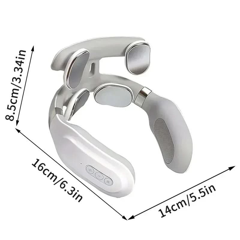 Skanto | 4-in-1 Nackenmassagegerät | Wärme- und Vibrationsfunktion | Weiß