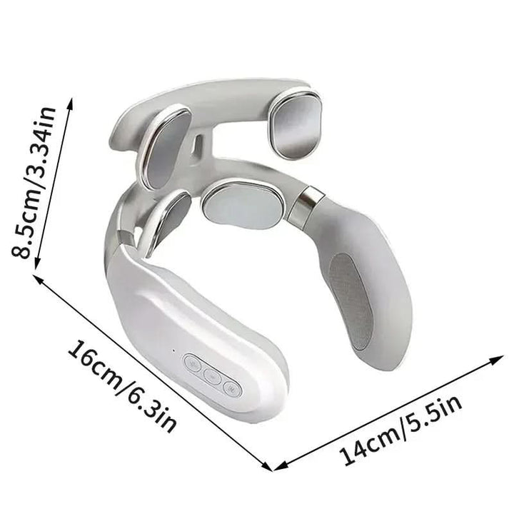 Skanto | 4-in-1 Nackenmassagegerät | Wärme- und Vibrationsfunktion | Weiß