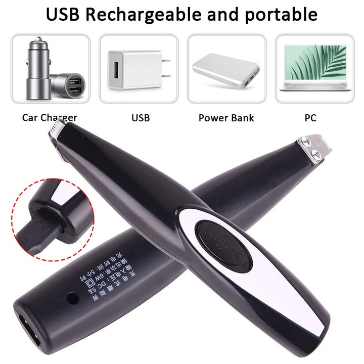 Ny USB-oppladbar trimmer for dyrehår Skanto