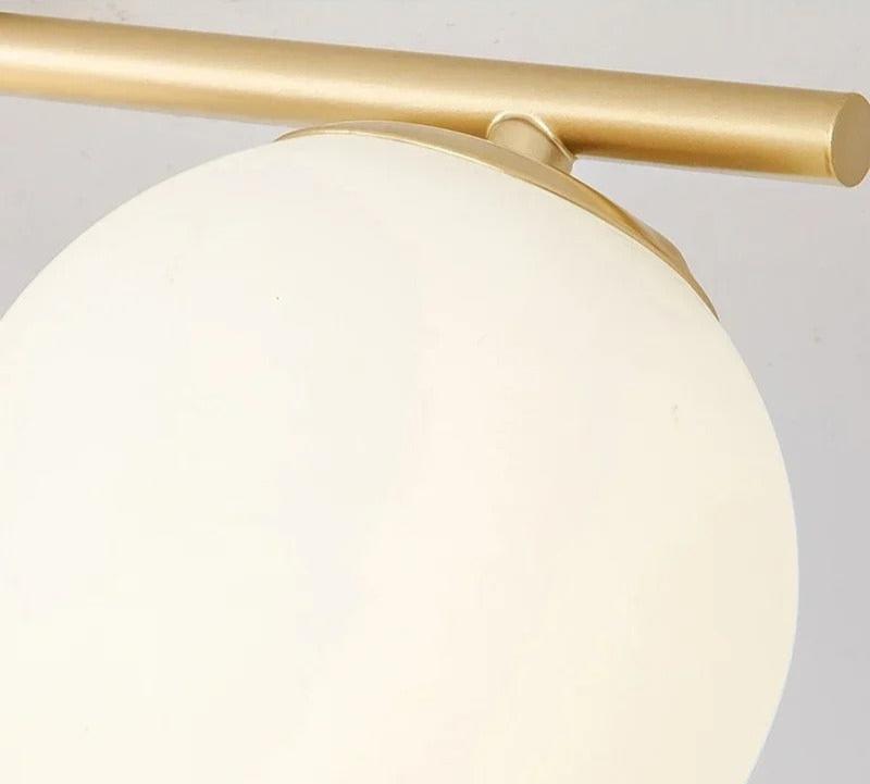 Skanto | Taklampe i nordisk stil laget av glass – Elegant hvit kule for ethvert rom