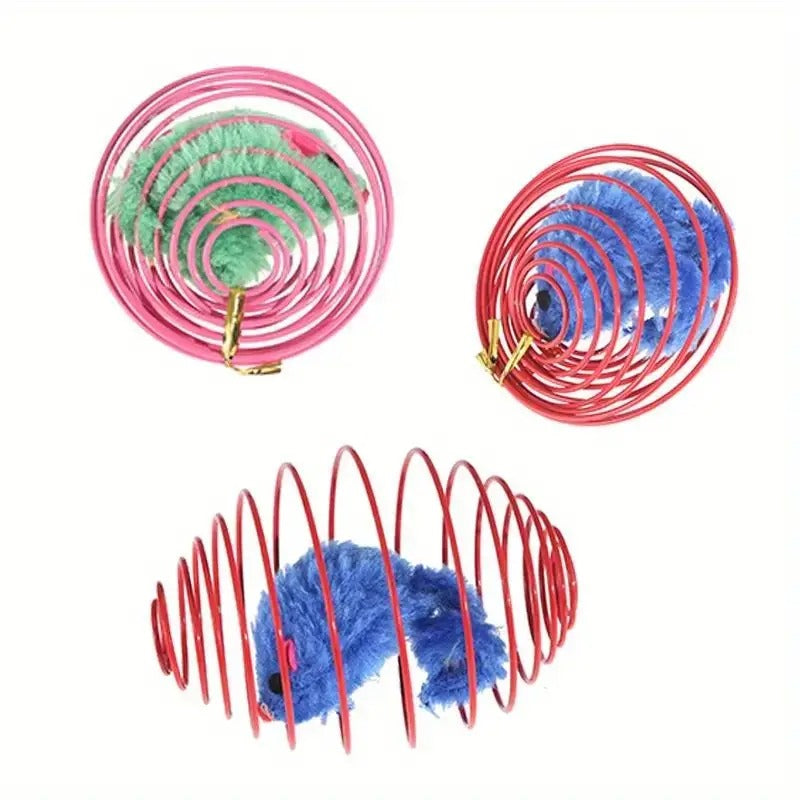 Stretchable kattleketøy baller med burrotter Skanto