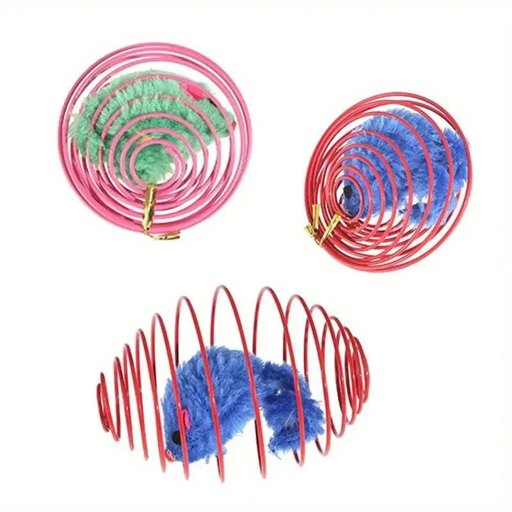 Stretchable kattleketøy baller med burrotter Skanto