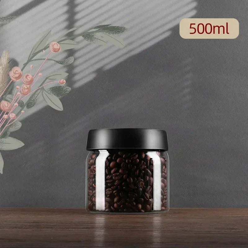 Skanto | Glassbønneoppbevaringsbeholder med aroma beskyttelseslokk for langvarig friskhet