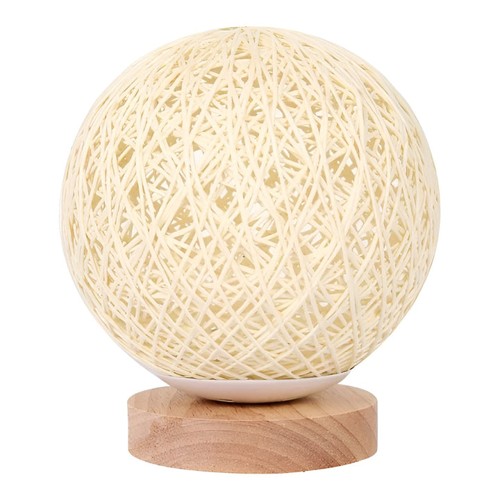 TwineGlow Lys - Moderen USB Oppladbar Rattan Bordlampe | Skanto
