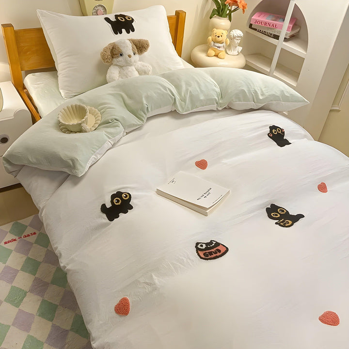 CloudComfort Sengetøy Sett - Komfortabelt og Hudvennlig Lucky Cat Sengetøy | Skanto