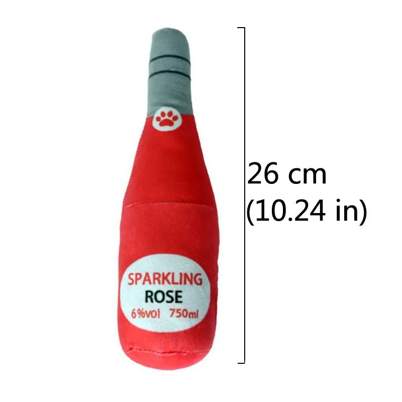 Champagne Flaske Form Hund Leketøy Bolle