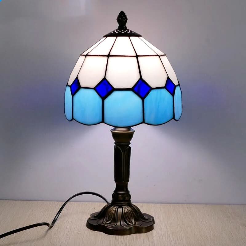Skanto | Retro Baroque Tiffany Glass LED Bordlampe E27