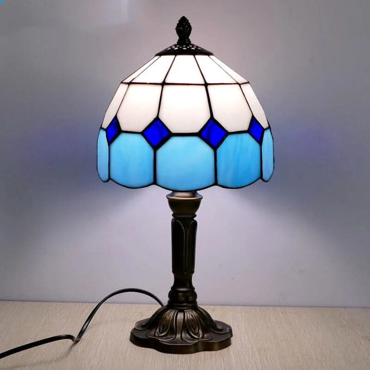 Skanto | Retro Baroque Tiffany Glass LED Bordlampe E27
