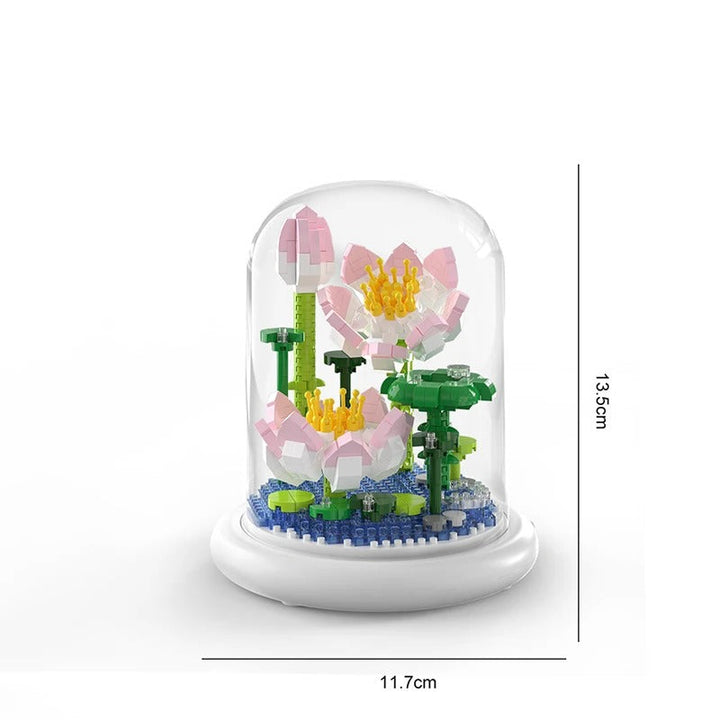 Skanto | Elegant byggekloss blomst i et glass