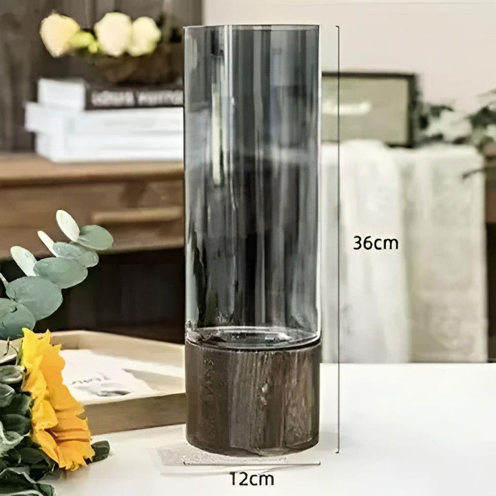 HydroGlass Vase – europeisk vase laget av tre og gjennomsiktig glass