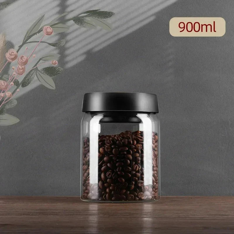 Skanto | Glassbønneoppbevaringsbeholder med aroma beskyttelseslokk for langvarig friskhet