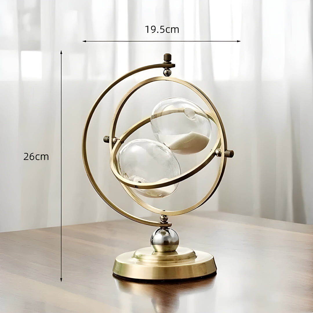 Globeformet timeglass – vintage-utseende, antikk stil for stue eller kontor