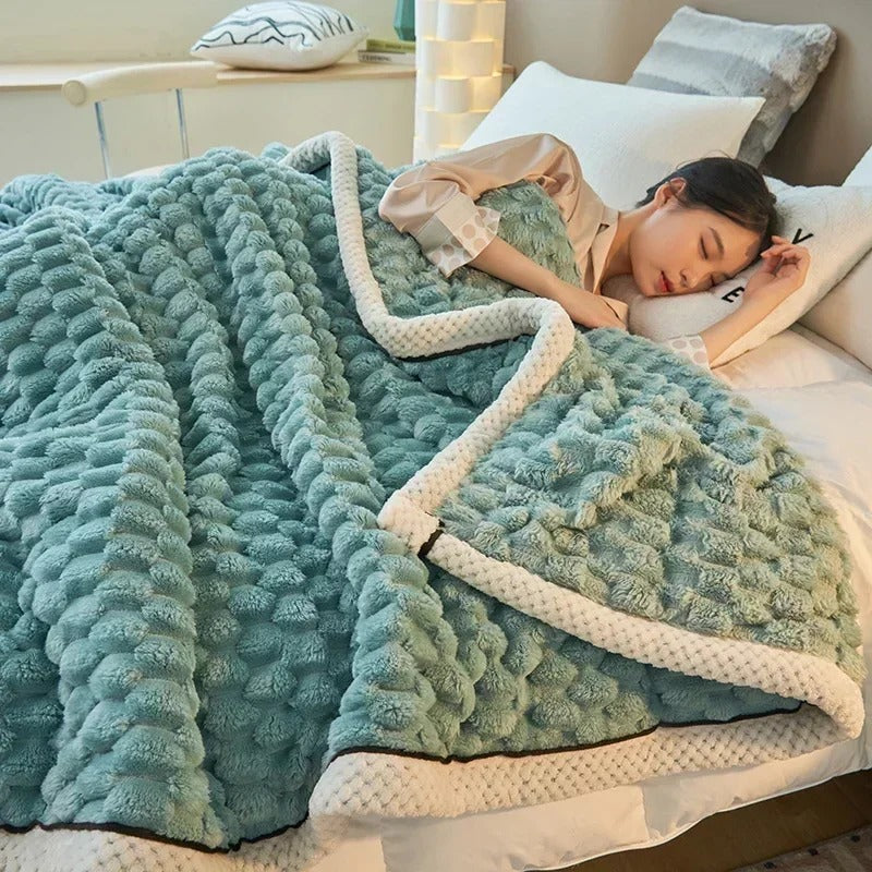 Frendorf | Dobbeltlag Coral Velvet Teppe for Høst & Vinter – TurtleWarm