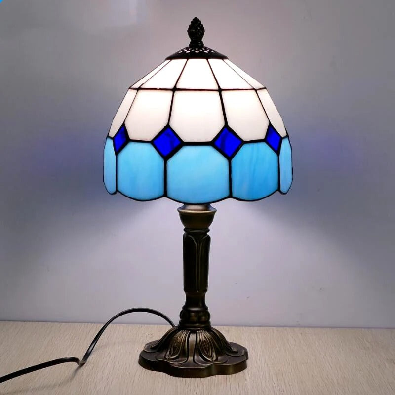 Skanto | Bordlampe LED Barokk Retro E27 - Vintage Tiffany Glass