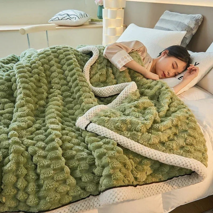 Frendorf | Dobbeltlag Coral Velvet Teppe for Høst & Vinter – TurtleWarm