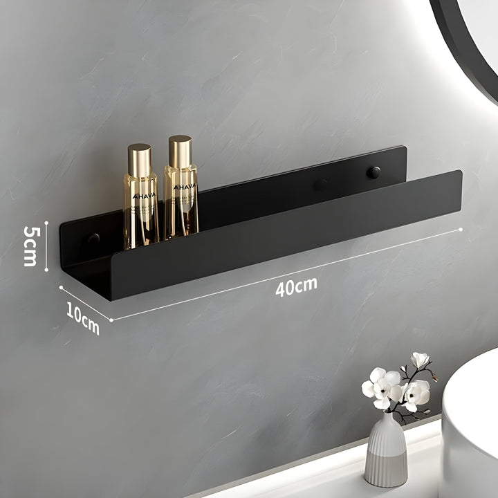 Svart Badekarmhylle – Moderne Design med Håndkleholder | Praktisk Oppbevaring for Badet | Skanto