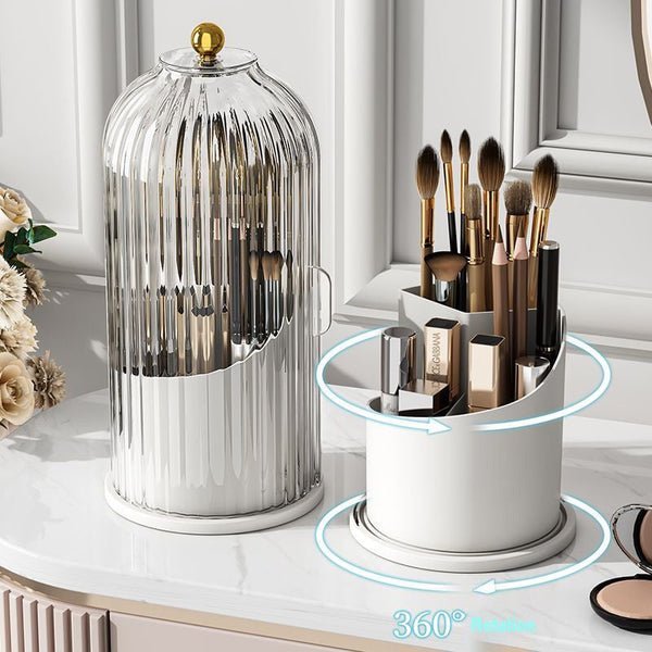 360° Organizer - Dreibar - Praktisk - Elegant - For dine sminkepensler | Skanto