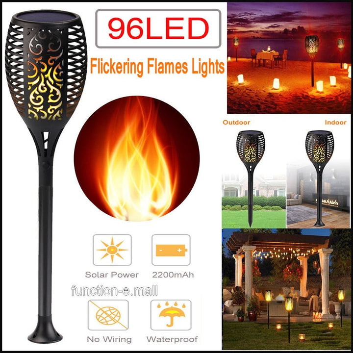 2 PCS Solcelle LED Lommelykt Dansende Flamme Utgave | Skanto