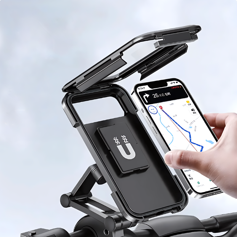 Skanto | SafeRide Vanntett Smartphone Holder – 360° Rotasjon for Sykkel og Regnvær