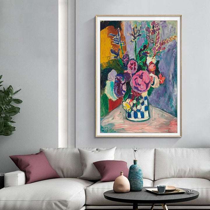 Vintage Matisse-peonblomst - lerretsbilde